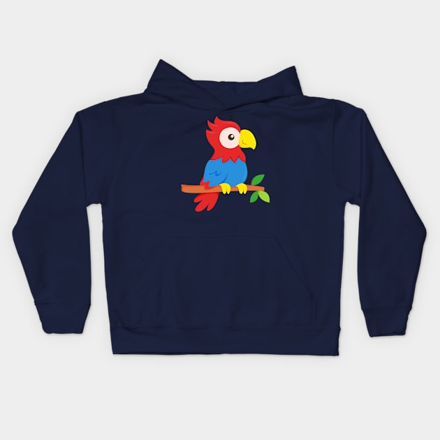 Parrot for Kids Kids Hoodie by samshirts